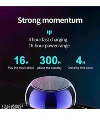 Electro Mania  BEST Bluetooth Speaker Mini Electroplating Round Steel Speaker  - Free