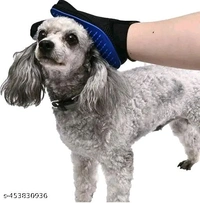 Vasify Pets Grooming Gloves, Bathing & Massaging Brush For Dog, Gentle Hair Remover Deshedding Brush Gloves For Pets (Blue) - Blue
