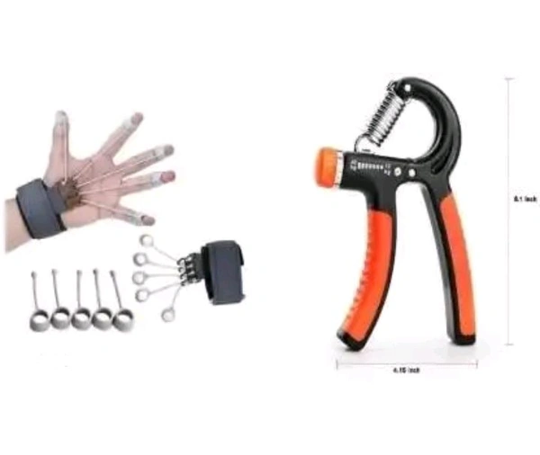 Hand Griper + And Free Finger Exerciser   - Black, Free Sizee