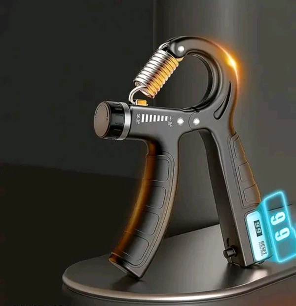 Premium Hand Greeper 100KG + Weight  - Black, Free Size