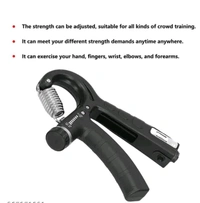Premium Hand Greeper 100KG + Weight  - Black, Free Size