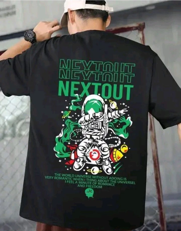 NextOut Black Trending T-shirts For Men  - Black, M