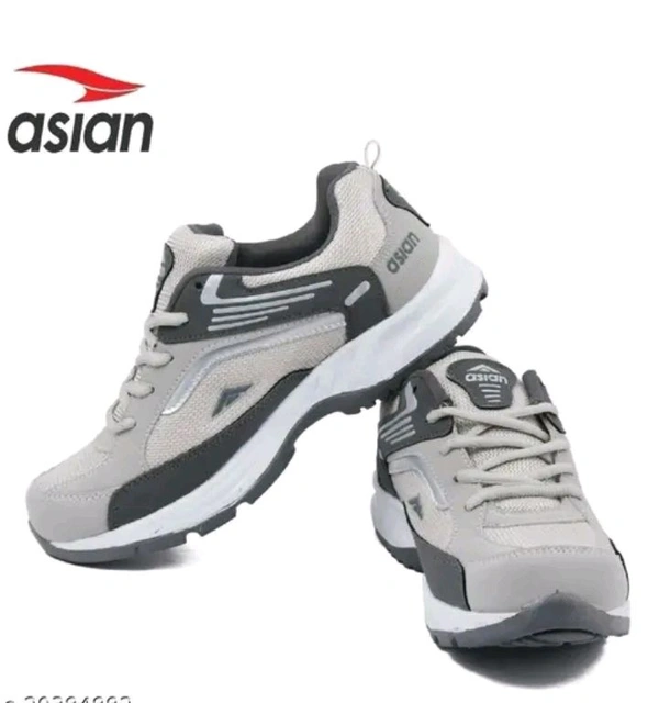 Asian 100 % Original Unisex Grey Colour Shoes 