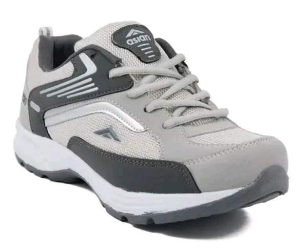 Asian 100 % Original Unisex Grey Colour Shoes  - Nobel, Xs