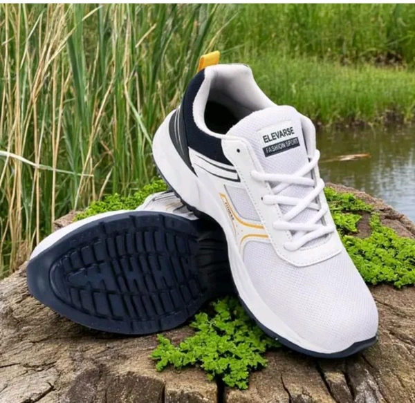 High Quality Power White Colour Sneaker For Men  - White, 9