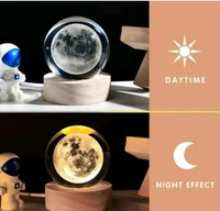 Premium 3 D Moon Crystal Ball With Light . 