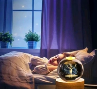 3D Crystal Lamp With Astronomy Deer Ignite Light 