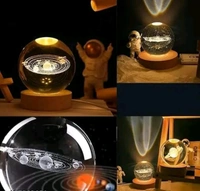 3-D Crystal Lamp With Astronomy Univers Model With Premium Light Inside 