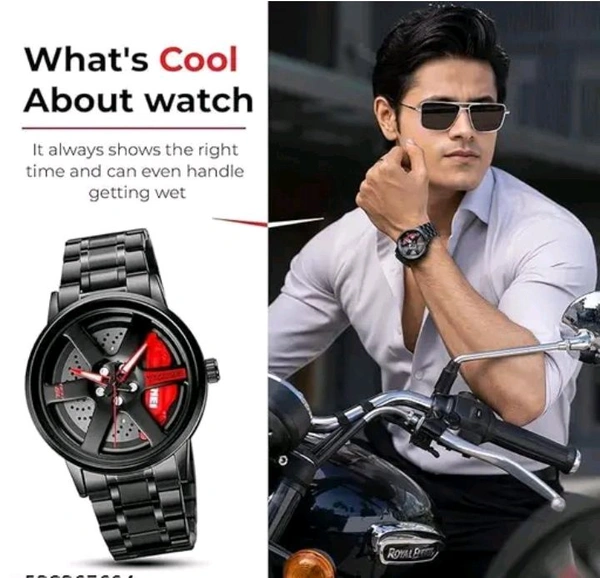 Premium Quality Rotating Dail For Men . With Metal Strap With ( 1 Wear Warranty ) 