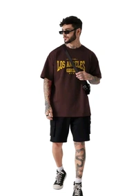 Los Angeles Premiere High Quality T-Shirt..  - Nutmeg Wood Finish, L