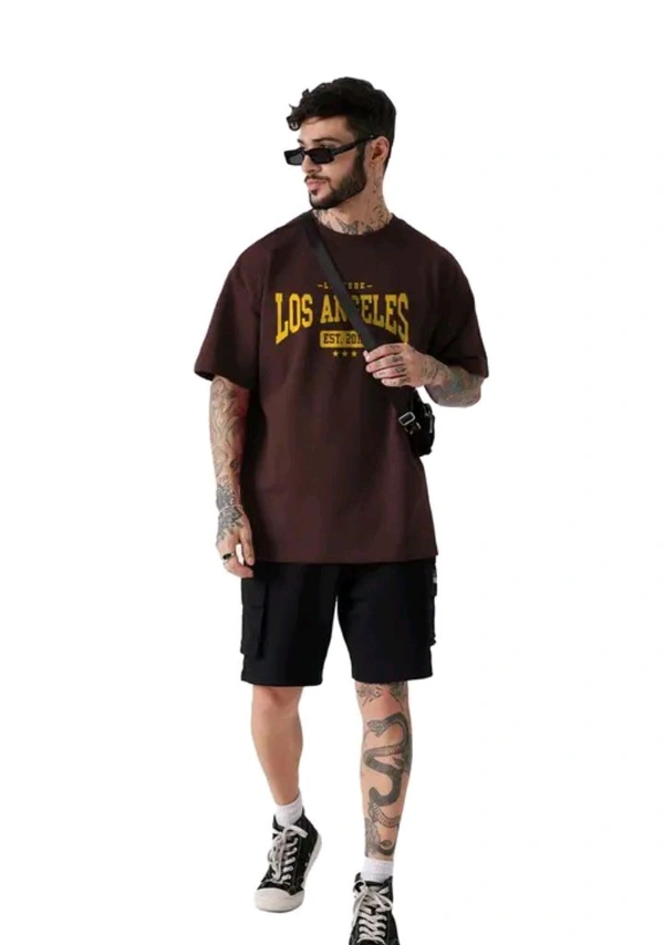 Los Angeles Premiere High Quality T-Shirt..  - Nutmeg Wood Finish, L
