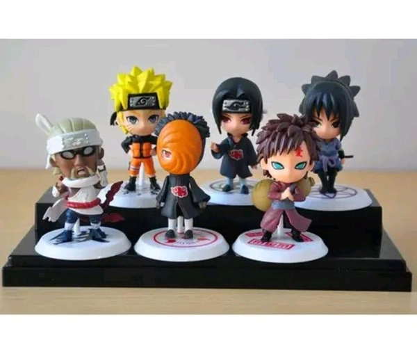 6 Naruto Action Figure With Stand . With Premium Quality And 11 Months Warranty 