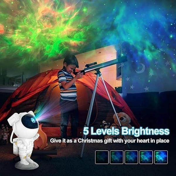 Astronaut Galaxy Projector - 360 Magnetic Head Rotation, Remote Control