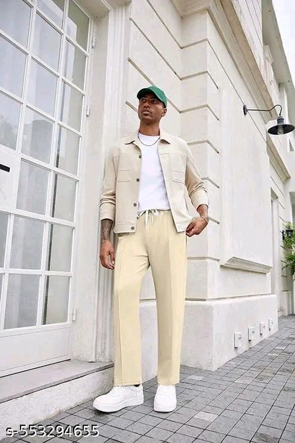 Mens Korean Sweet Pants Cream And Black (Pack For 2) - 30
