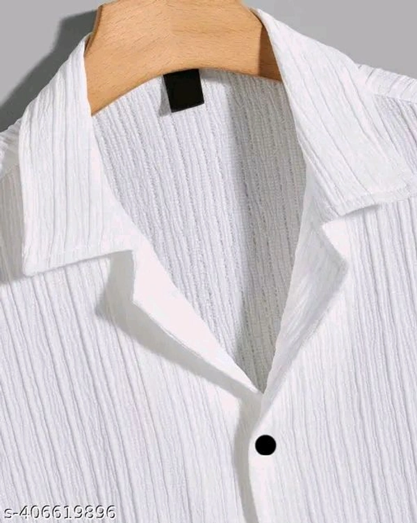 Trendy Popcon Men Shirt  - White, L