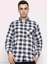 Frekman Stylish Cotton Blend Printed Men Shirt  - M