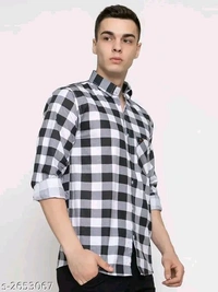 Frekman Stylish Cotton Blend Printed Men Shirt  - M