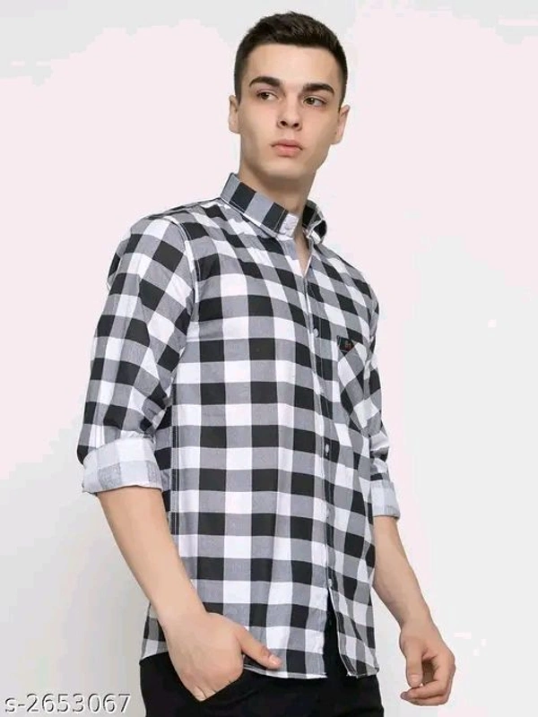 Frekman Stylish Cotton Blend Printed Men Shirt  - M