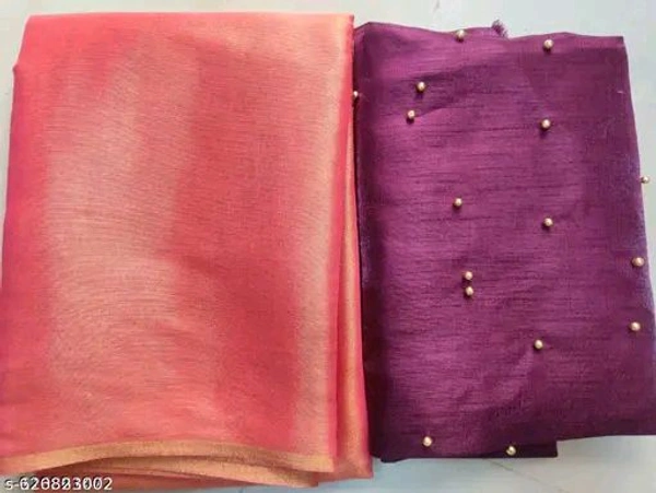Erode Silk Saree, Separate Blouse Piece - Red, Free