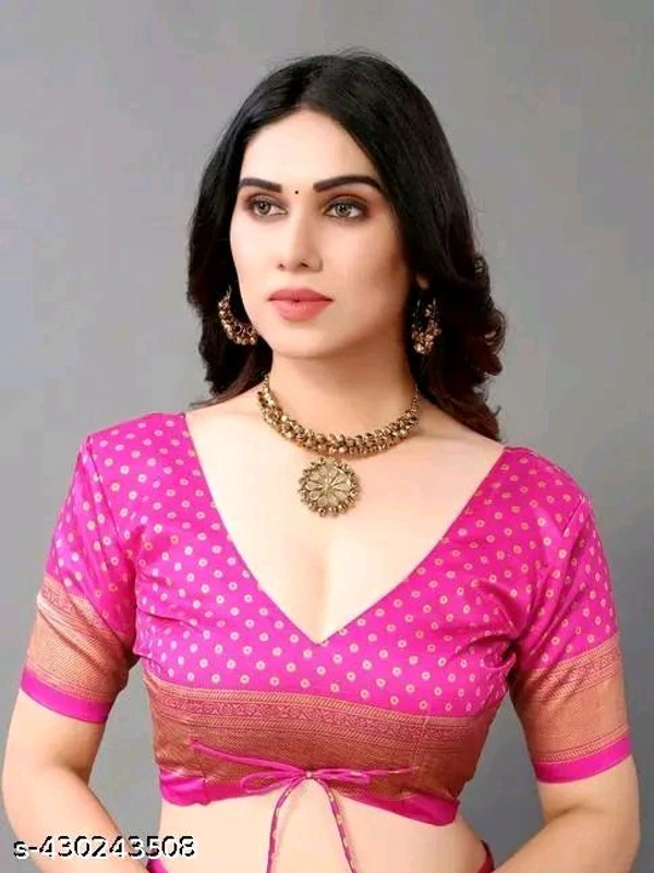 Green and Pink Printed Saree - Japanese Laurel, Free Size