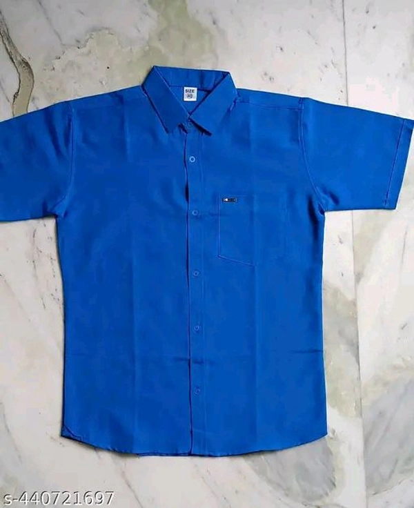 Plain Shirt - Blue, L