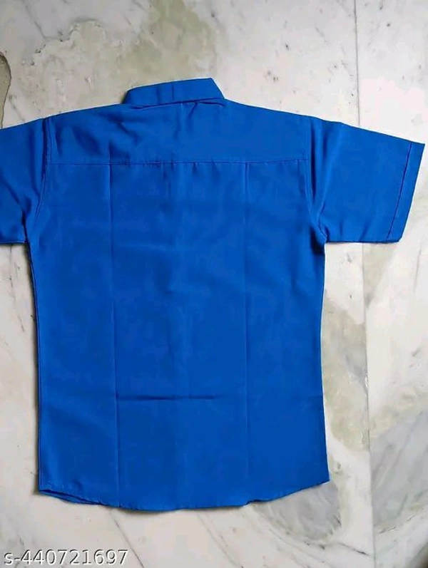 Plain Shirt - Blue, XXL