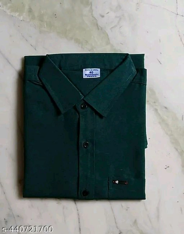 Plain Shirt Green - Pine Green, XXL