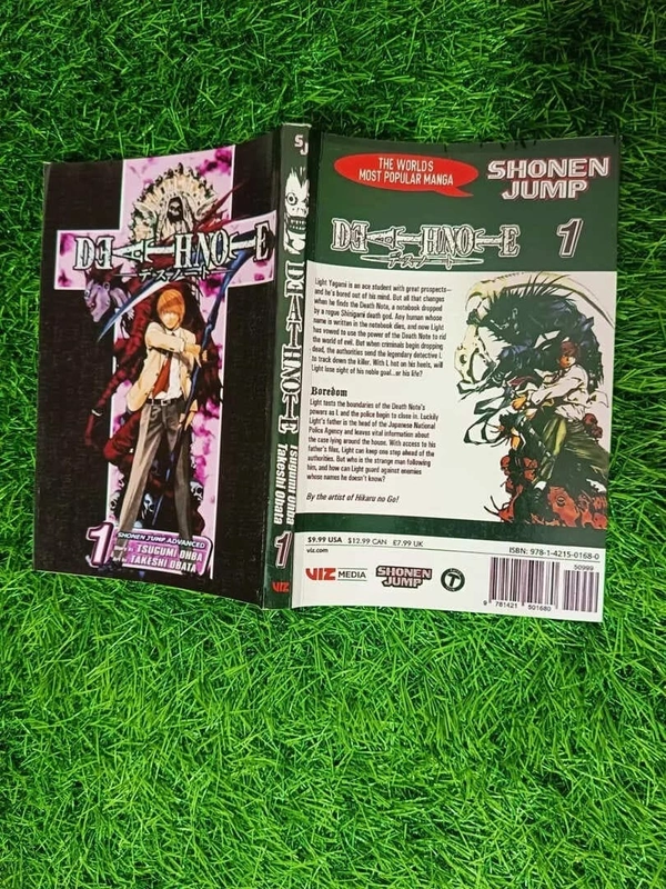 Death Note Vol. 1 by Takeshi Obata – Psychological Thriller Manga, Crime Mystery, Dark Fantasy, Japanese