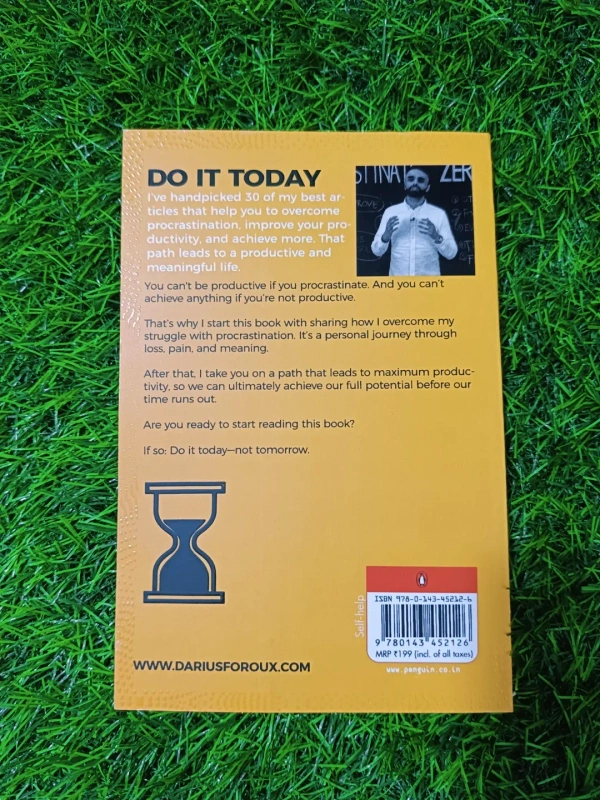 Do It Today by Darius Foroux | Anti-Procrastination Book, Productivity & Focus Guide, Self-Development Bestseller