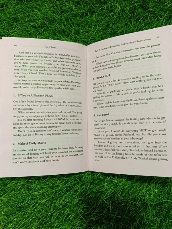 Do It Today by Darius Foroux | Anti-Procrastination Book, Productivity & Focus Guide, Self-Development Bestseller