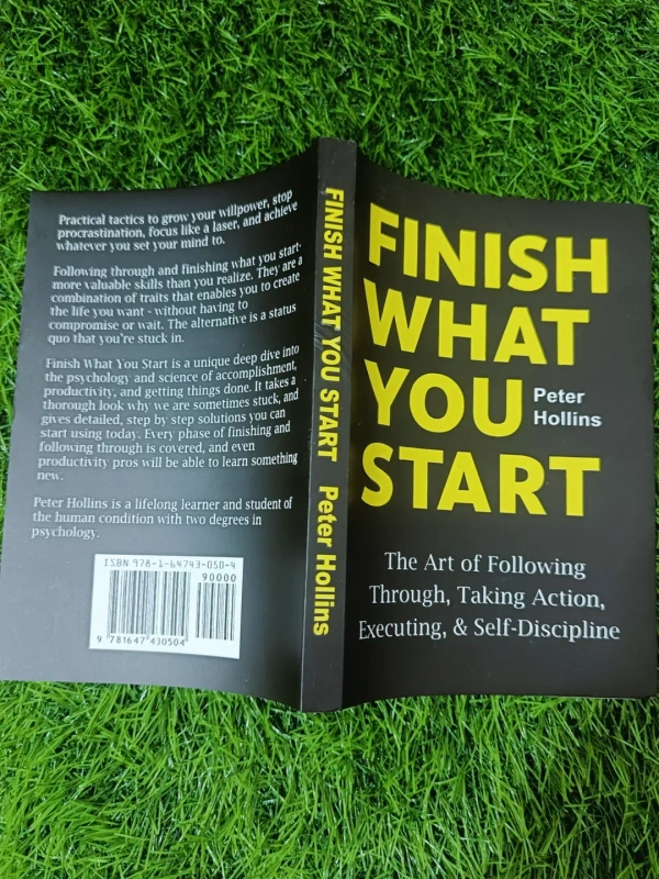 Finish What You Start by Peter Hollins | Execution & Self-Discipline Book, Focus Strategy Guide, Productivity Bestseller