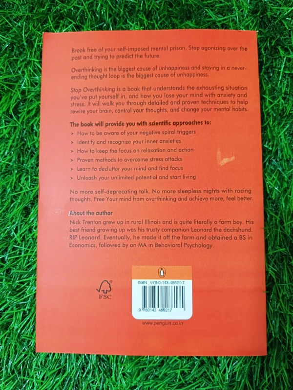 Stop Overthinking by Nick Trenton | Anxiety Relief Book, Mental Clarity & Focus Guide, Self-Help Bestseller