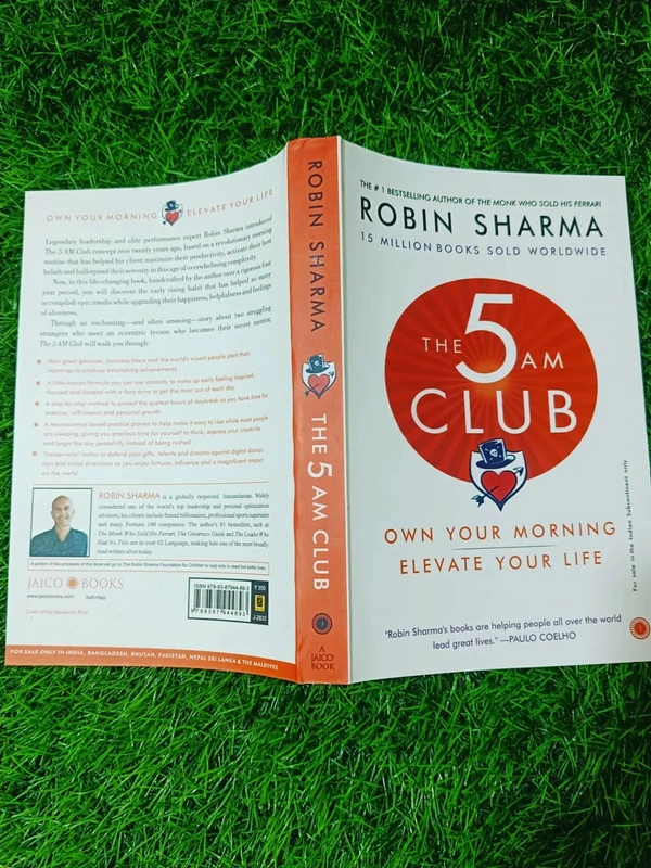 The 5 AM Club by Robin Sharma | Morning Routine Book, Productivity & Motivation Bestseller, Own Your Day Mindset