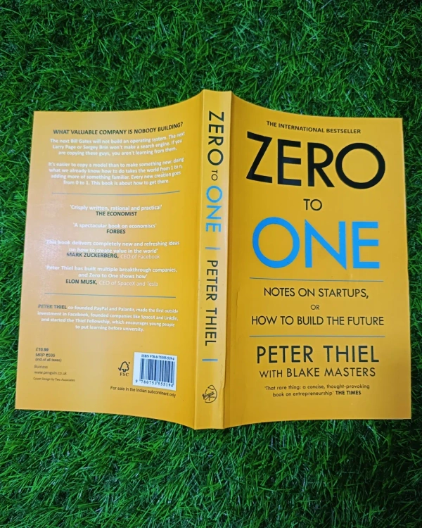 Zero To One by Peter Thiel & Blake Masters | Startup Innovation Book, Entrepreneur Mindset Guide, Business Bestseller