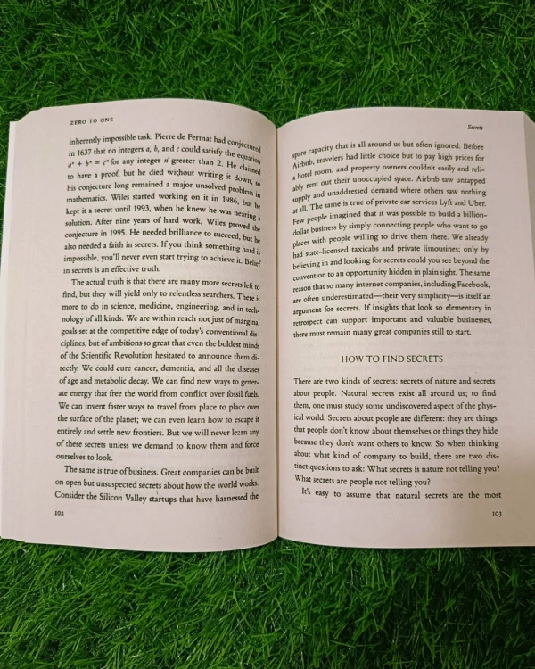 Zero To One by Peter Thiel & Blake Masters | Startup Innovation Book, Entrepreneur Mindset Guide, Business Bestseller