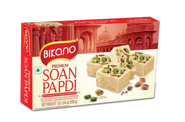 Bicano Permium Soan Papadi :- 500 Gm  - 500 Gm