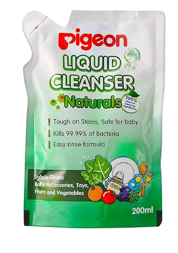 Pigeon Liquid Cleanser Naturals Refill Pack :- 200 Ml  - 01 / 2028, 200 Ml