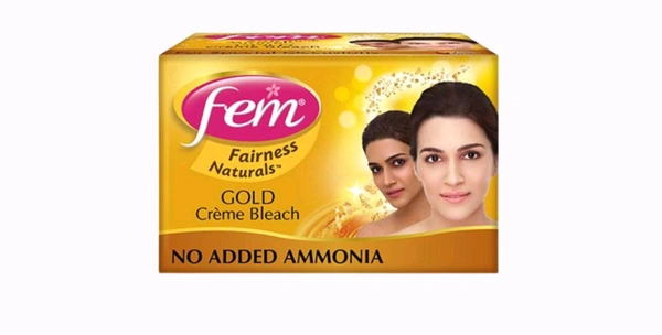Fem Fariness Natural Gold Cream Bleach  - 8 Gm