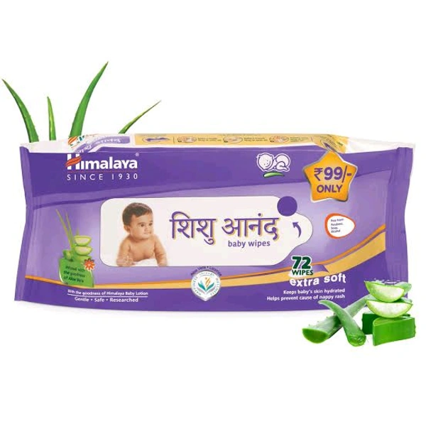 Himalaya Shishu Anand Wipes  - 10 / 2026, 72 Wipes