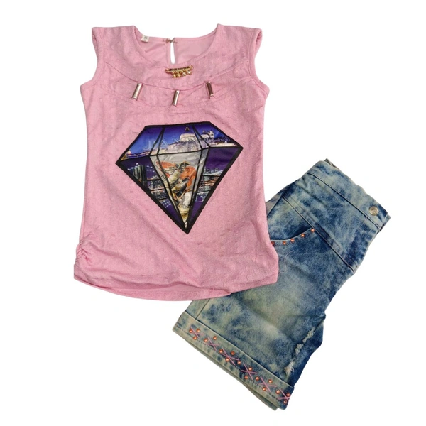 Girls Top & Dusti Denim Shorts  - 28