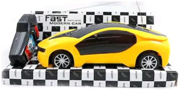 Fast Racing Car Toy With Remote  - Yellow