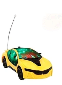 Fast Racing Car Toy With Remote  - Yellow