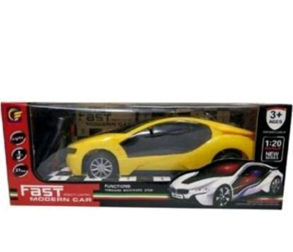 Fast Racing Car Toy With Remote  - Yellow