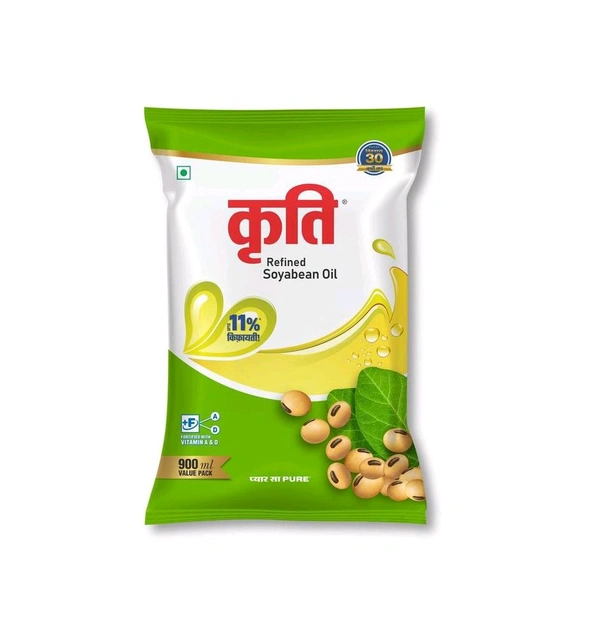 Kriti Soyabean Oil  - 900 Ml