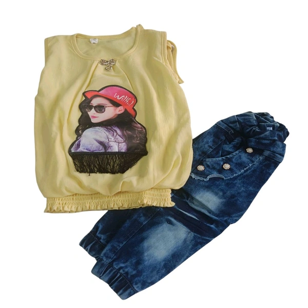 Girls Top & Joggers  - No, 28 ( 6 - 7 Year's )