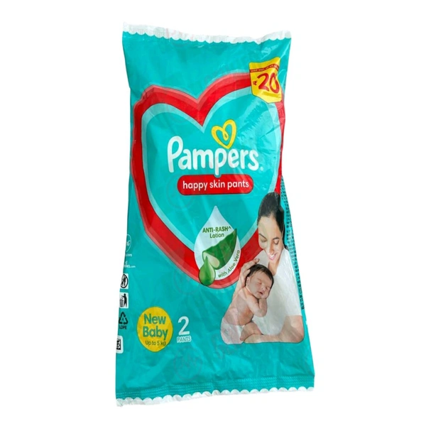 Pampers Anti Rash Lotion Diaper :- 2 N
