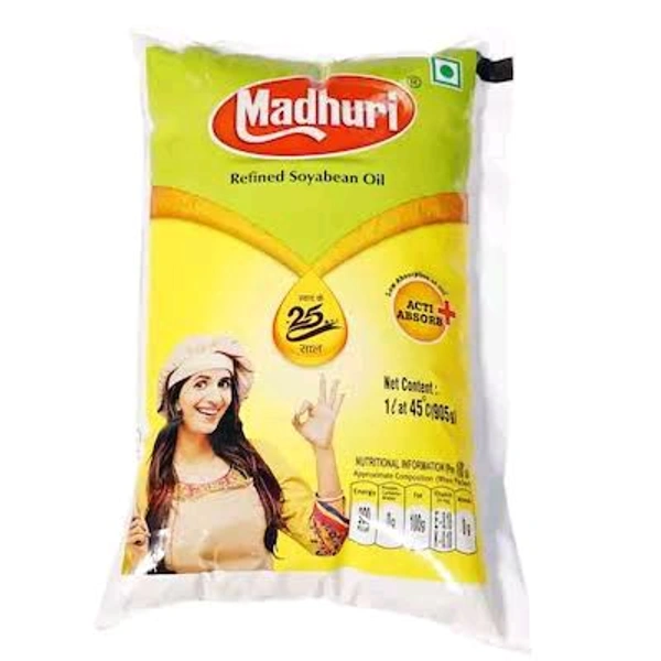 Madhuri Soyabean Oil :- 1 Ltr - 1 Ltr