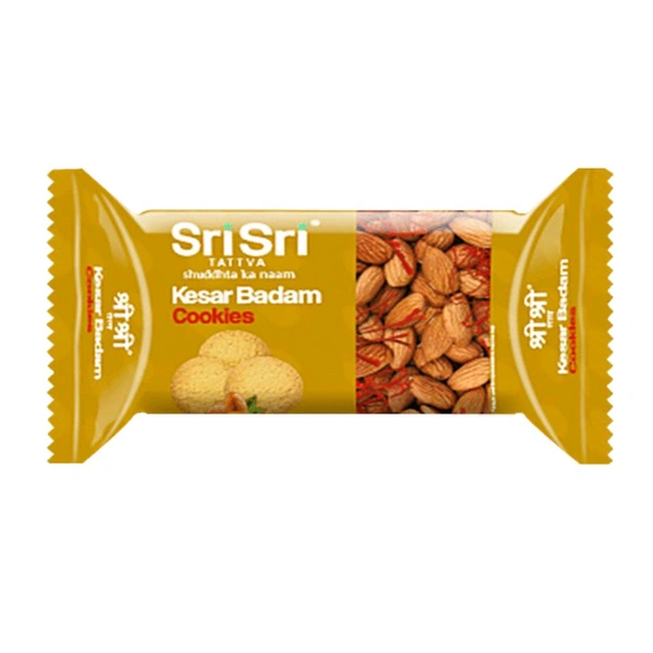 Sri Sri Tattva Kesar Badam Cookies  - 10 ₹