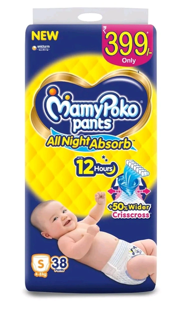 Mamy Poko Pant All Night Absorb ( S )  - 38 Pic, S