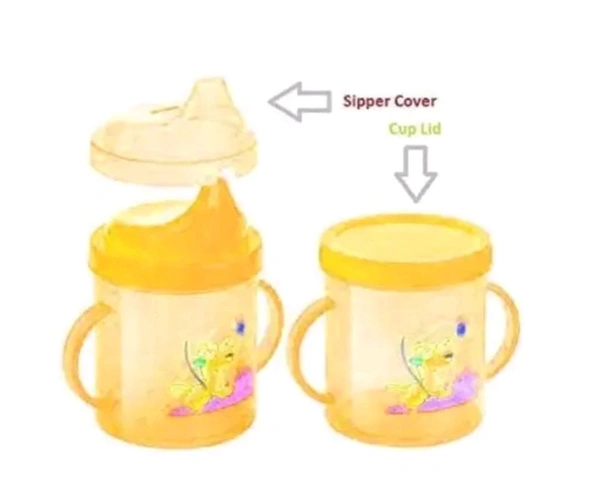 Kid's Water Sipper With Cap 180 Ml  - 180 Ml, Laser Lemon
